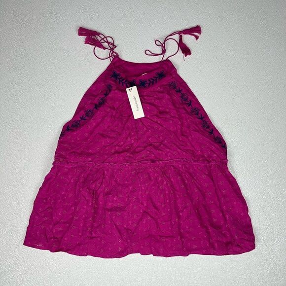 Francesca’s Alya High Neck Fuschia Tank Top Size M NWT - Picture 2 of 10